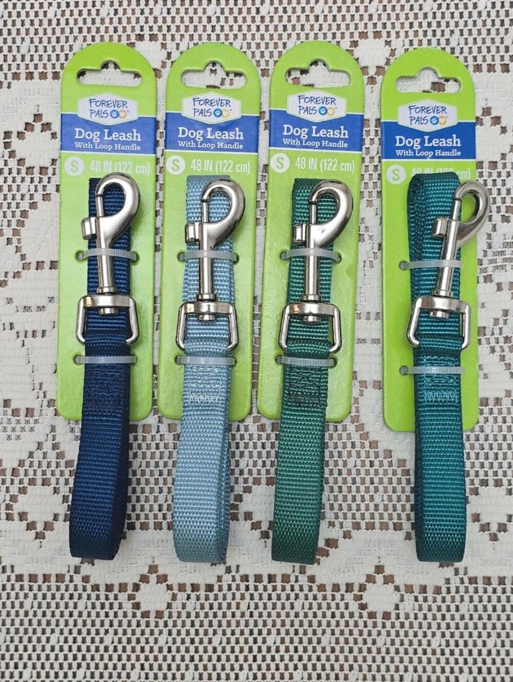 NEW Bundle of 4 Forever Pals Dog Leash Set With Loop Handle Small 48" Leashes